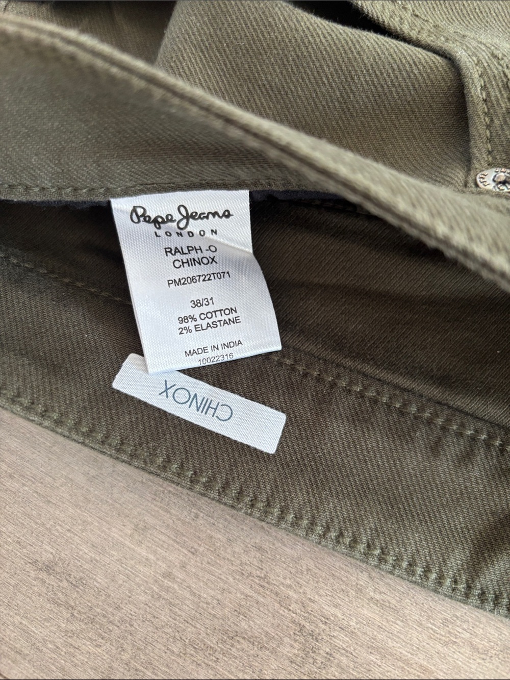 Pepe Jeans Olive Green Men's Jeans - Picture 6 of 12